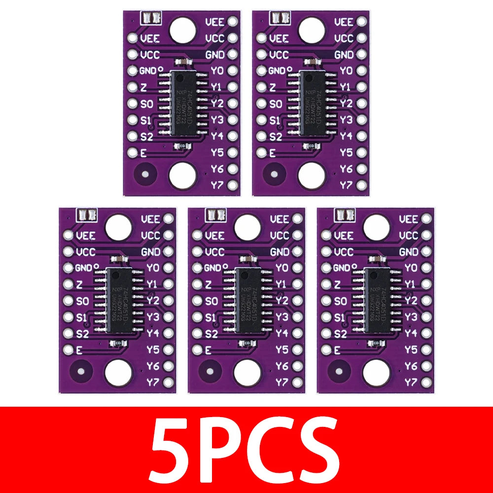 74HC4051 / CD4051 8-Channel Analog Multiplexer Module, 8-Way Electronic Switch for Arduino Zpaxo 5pcs