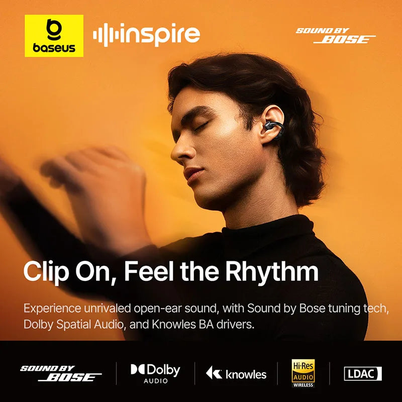 Baseus Inspire XC1 Ear Clip Wireless Earbuds Bluetooth 6 1 Hi-res