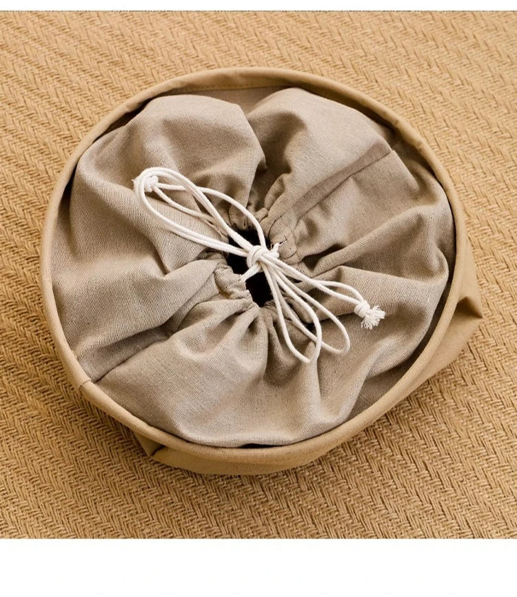 Fabric dirty clothes basket folding large dirty clothes bucket clothes storage bucket drawstring storage bucket Zpaxo