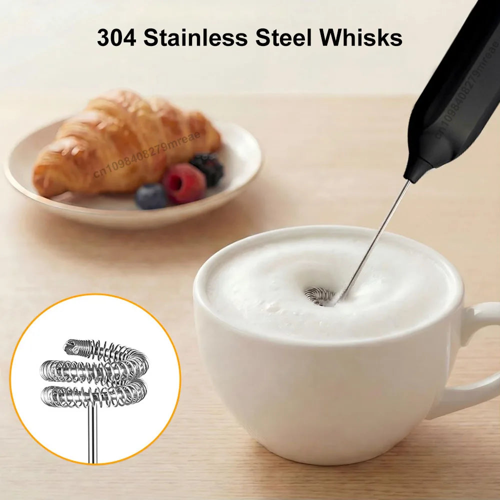 Mini Milk Frother Portable Handheld Electric Foamer Whisk Drink Mixer