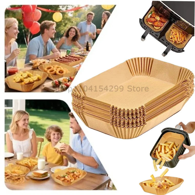 Air Fryer Paper Accessories Disposable Liners Non-Stick Airfryer Baking Papers Non-stick Parchment Paper Cooking Roasting Microw Zpaxo
