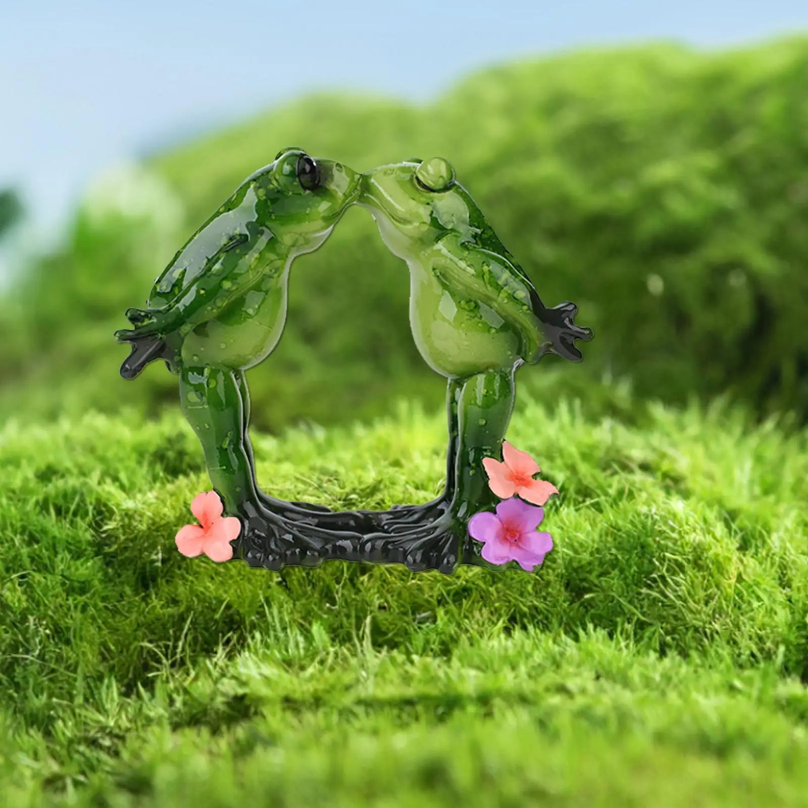 Funny Frog Statue Resin Figurine – Desk & Shelf Decor Resin Figurine Zpaxo Couple 1