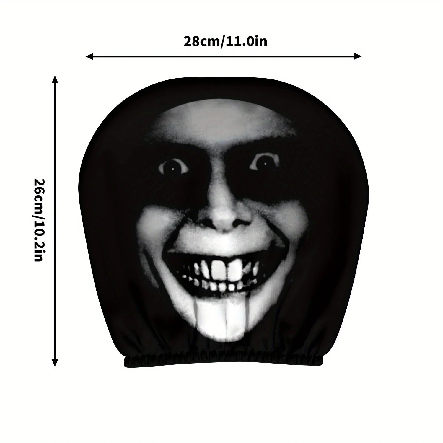 Horror Theme Printed Pattern Car Headrest Protective Cover