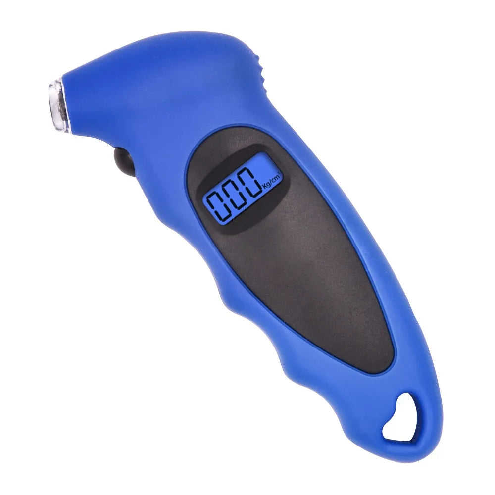 Precision Digital Tire Pressure Gauge 0-10 Bar Range Backlight Zpaxo Dark Blue