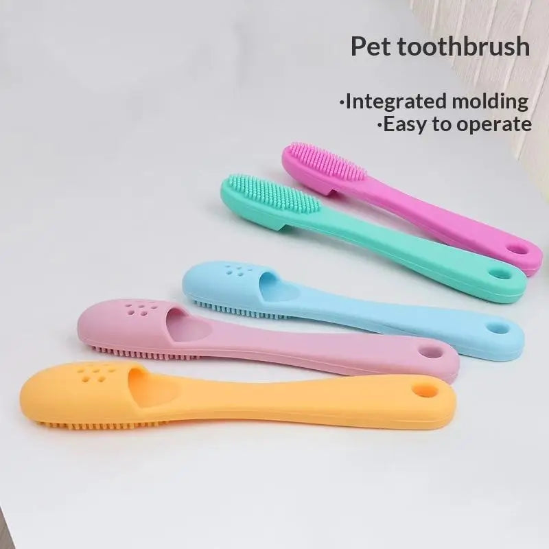 Pet Finger Toothbrush Cats Dogs Soft Tooth Cleaning Reusable Design Zpaxo