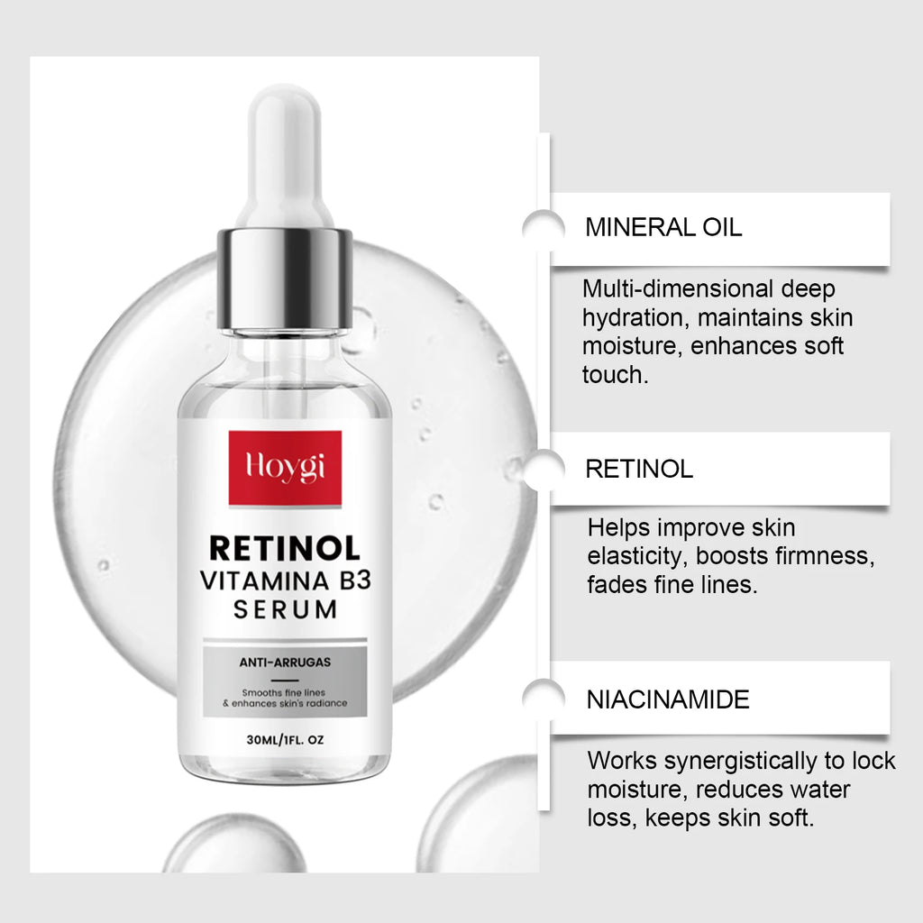Retinol Essence Anti-Aging Serum Reduces Fine Lines Wrinkle Lifting Firming Brightening Hydrating Facial Serum Skin Care Zpaxo