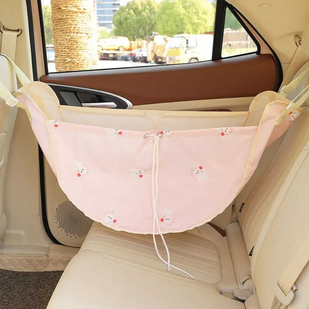 Multifunctional Car Storage Net Mesh Bag Portable Rear Seat Back Cute Design Large Capacity Hanging Bag Baby Items Organizer Zpaxo
