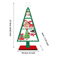 Wooden Christmas Tree Desktop Ornament – Santa & Snowman