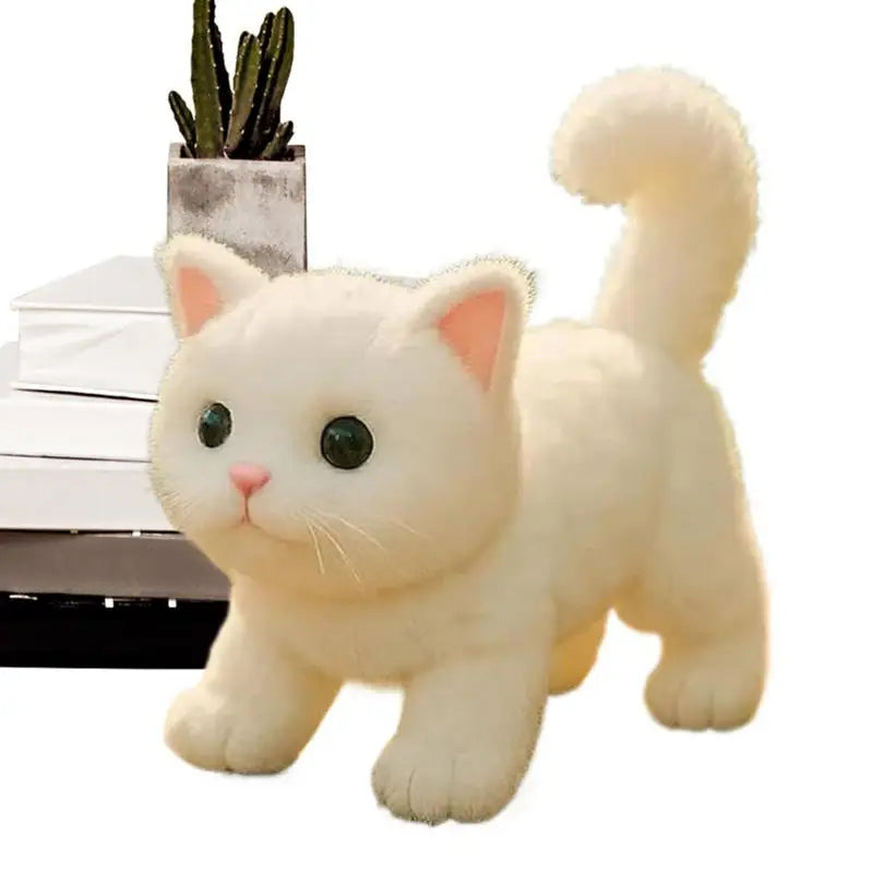 Realistic Robot Cat Realistic Cat Stuffed Animal Cute Animals Toys For Daughter Girls Boys Son Mother's Day Thanksgiving Zpaxo