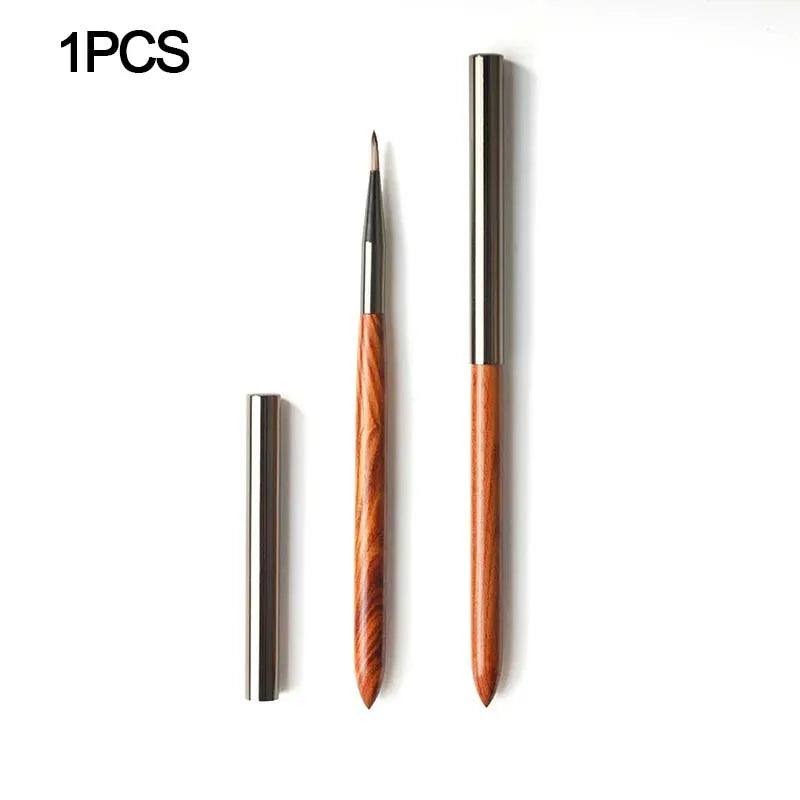 Soft Nylon Wood Handle Watercolor Nail Brush DIY Art Liner Stripes Zpaxo 1pc