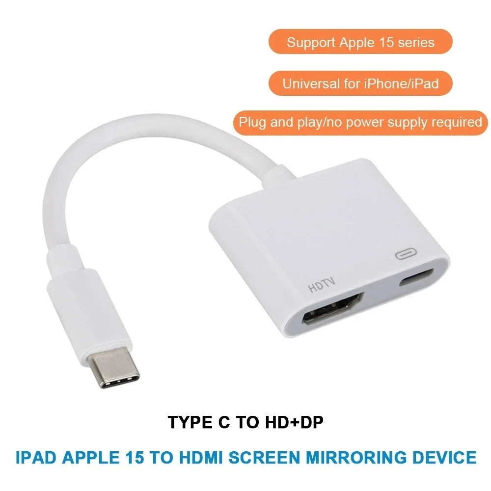 USB-C to HDMI Adapter 4K | iPhone 16 Pro to HDTV & Monitor HDMI Display Adapter Zpaxo