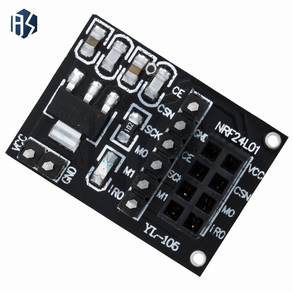 8Pin NRF24L01 Socket-Type Adapter Board 1PCS - Wireless Transceiver Module Carrier | For 51 MCU Projects Zpaxo