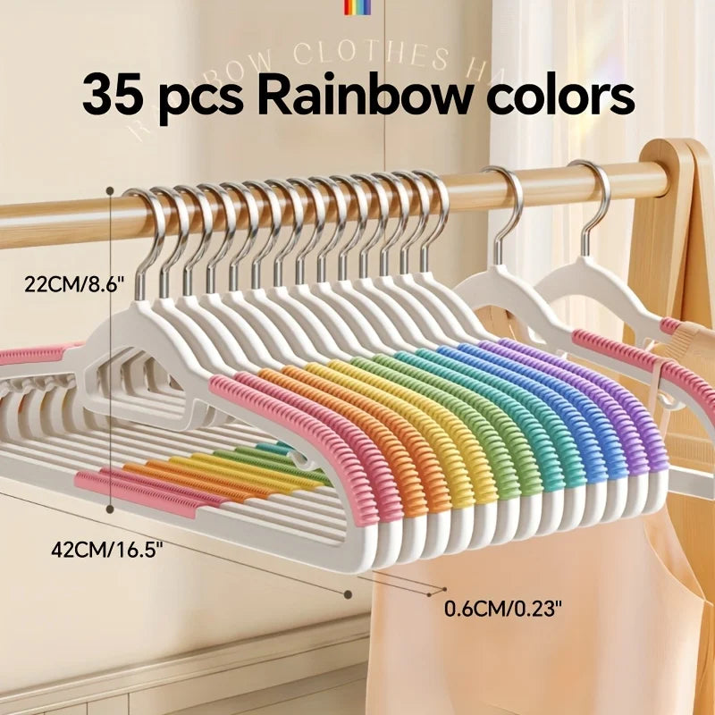 7 14 Heavy-duty Plastic Clothes Hangers Shoulder Protection Non-slip