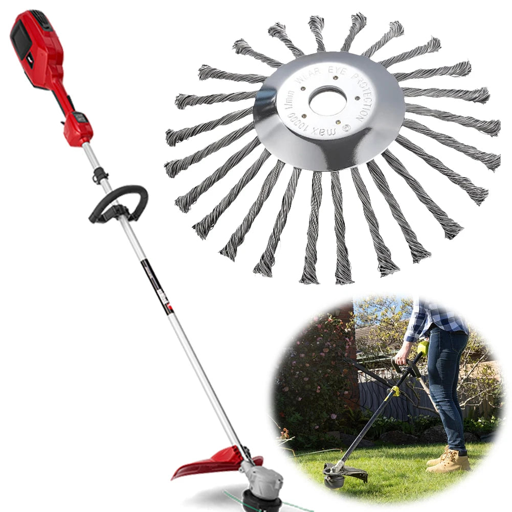 Wire Brush Trimmer Head Universal Garden Weeding Removal Rust Adapter