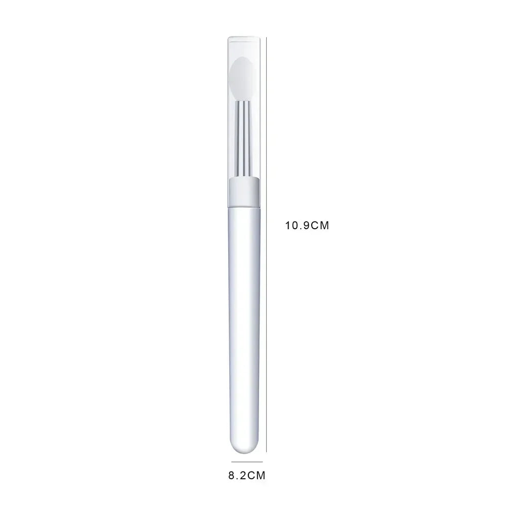 Jelly Pink Nail Art Silicone Brush Reusable Mirror Powder Applying Zpaxo A-Mini Transparent