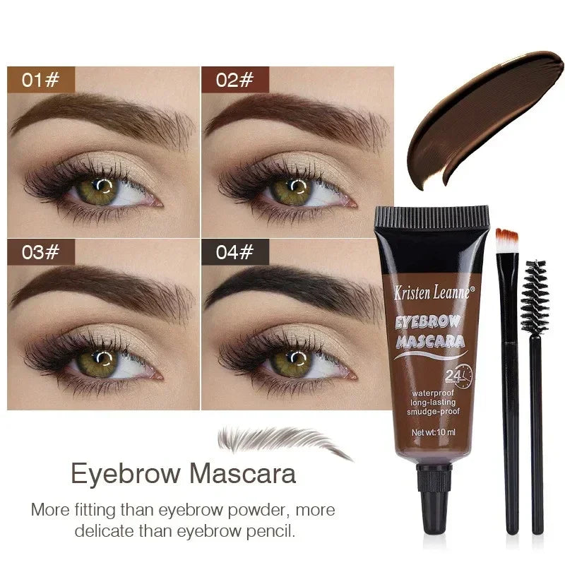 Natural 6 Colors Liquid Dyeing Eyebrow Cream Waterproof Durable Brown