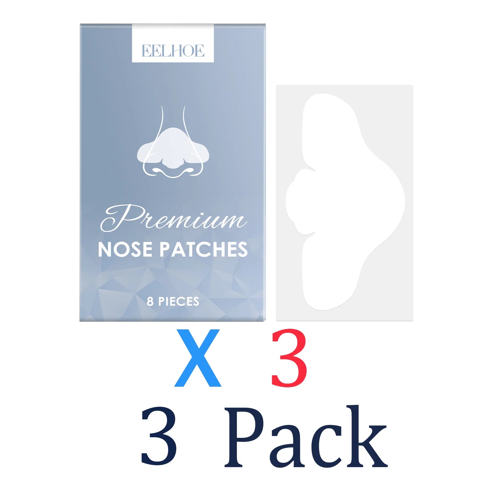 8 Pcs Gentle & Nourishing Nose Pore Strips Deep Cleansing for Sensitive Skin Oil Control & Smoothing Face Mask Winter Skincare Zpaxo 3 Pack