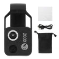 200X Zoom Phone Mini Pocket Microscope CPL Lens LED Light Mobile
