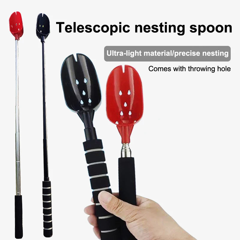 Handle Non Slip Retractable Fish Bait Casting Spoon Lightweight Zpaxo