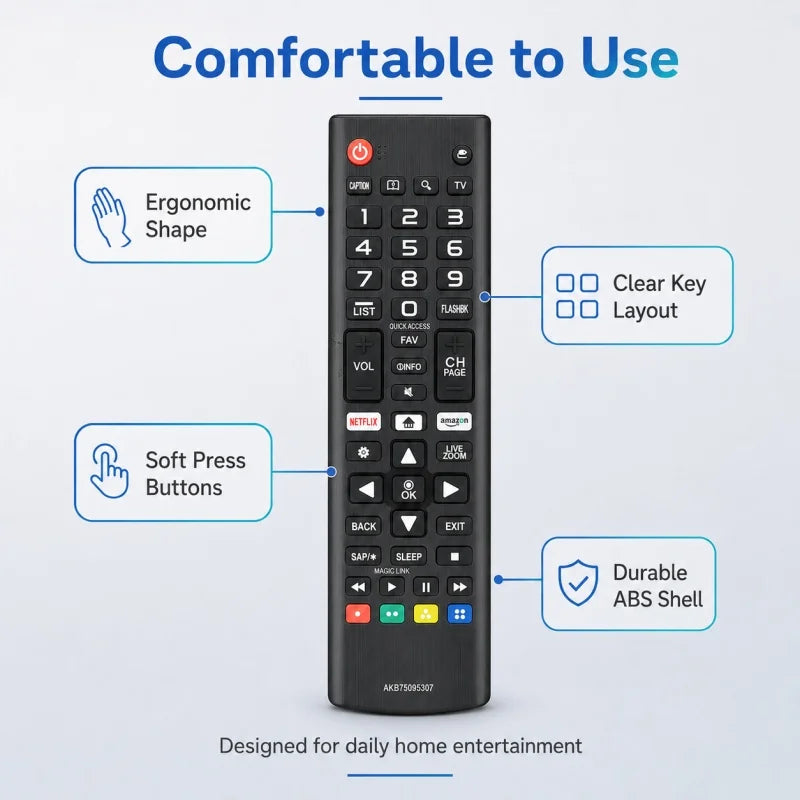 AKB75375607 Universal Remote Control For 4K Smart TV AKB75095307 AKB74915305 AKB7509530 AKB74915324 Replacement Remote Control Zpaxo