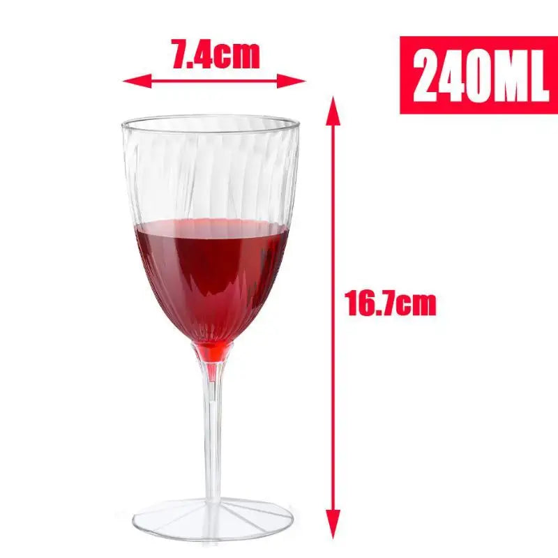 Vintage Cut Plastic Champagne Goblets – Unbreakable Reusable Champagne Goblet Zpaxo A1