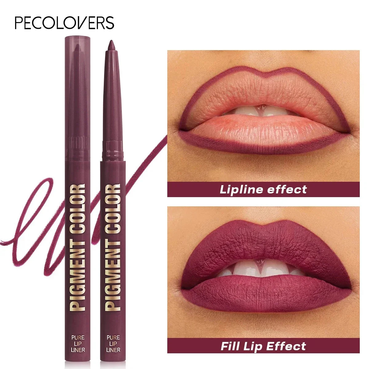 12 color lip enriching lipliner lip moisturizing three-dimensional fitting light thin silky and clear lip liner Zpaxo