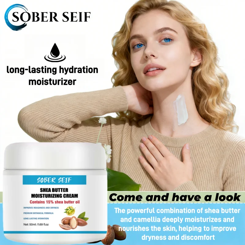 Ceramide Shea Butter Hyaluronic Acid Daily Moisturizing Cream 50ml Deep Hydration Skin Barrier Repair Anti‑Dryness Zpaxo