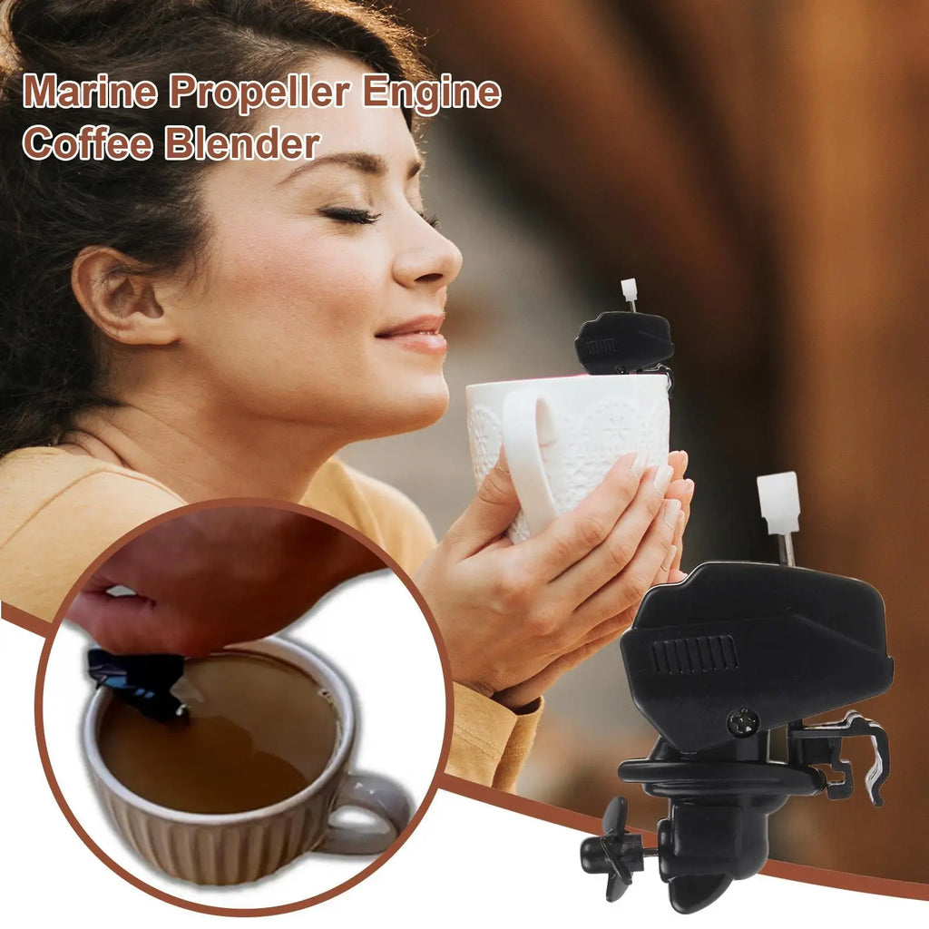 Boat Motor Coffee Stirrer Novelty Mixer Drink Mixing Gadget Engine