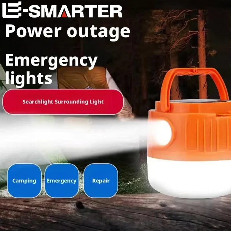 ESMARTER Solar LED Camping Lantern & 2-in-1 Flashlight ST100