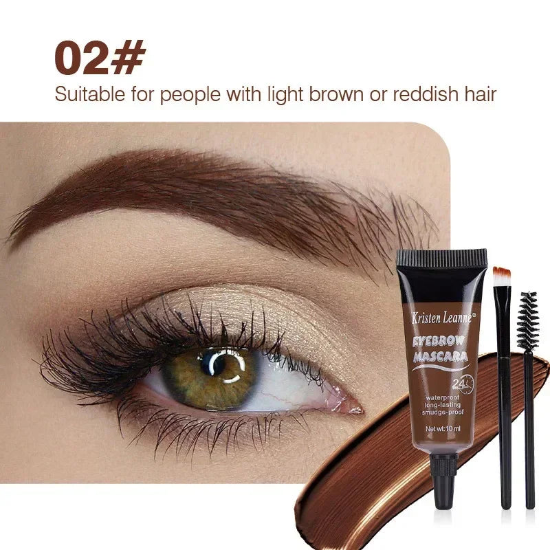 4 Colors Natural Liquid Dyeing Eyebrow Cream Set Waterproof Long Lasting Black Brown Tint Eyebrow Mascara Eyebrows Paint Makeup Zpaxo 02