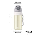 Outdoor Water Bottle Leak-Proof Straw Spout Drop-Resistant With Lanyard Water Misting Sports Bottle For Teens Students Men Zpaxo China Mainland 790ml Blue