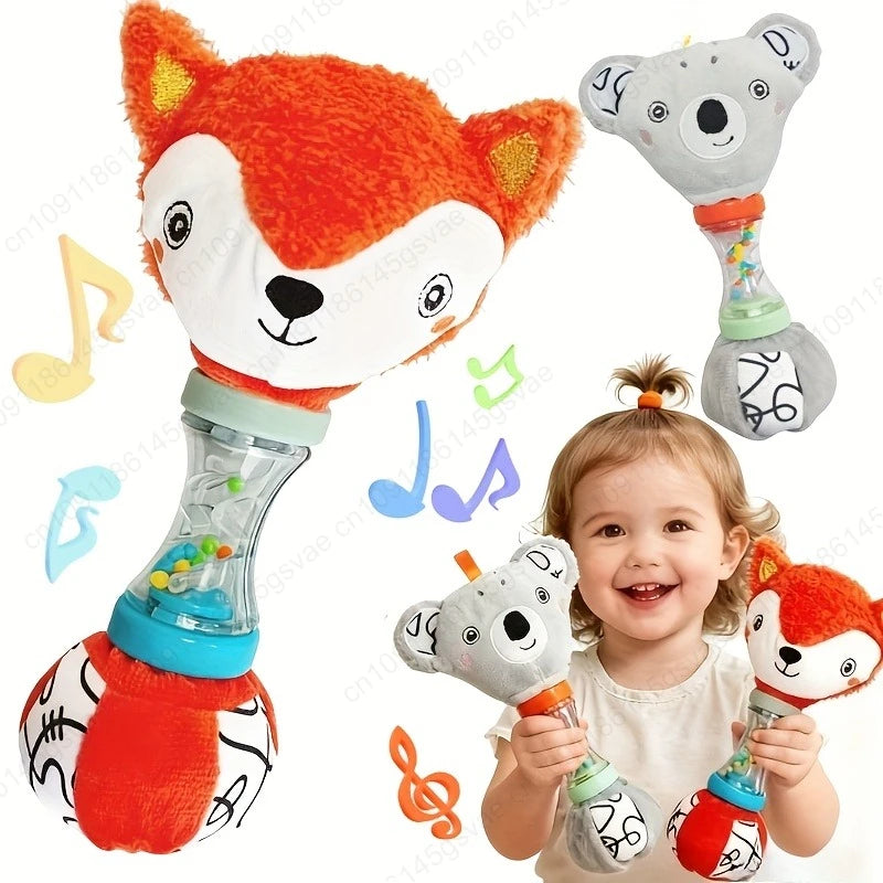 Dutora Baby Rattle Toy – Fox & Koala Sensory Play Toy Baby Rattle Toy Zpaxo