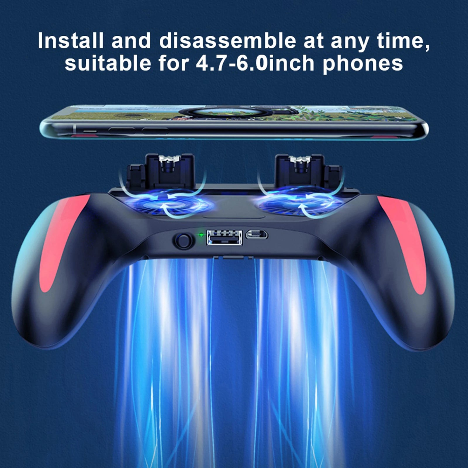 Cooling Fans Mobile Phone Game Controller Gamepad 2500mAh 5000mAh
