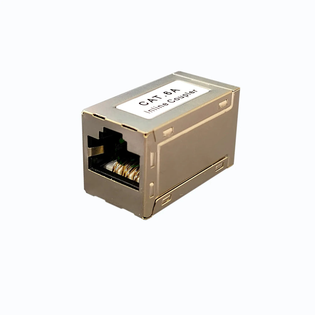 Cat6A Inline Coupler Female Zinc Alloy Shielded RJ45 Ethernet Joiner