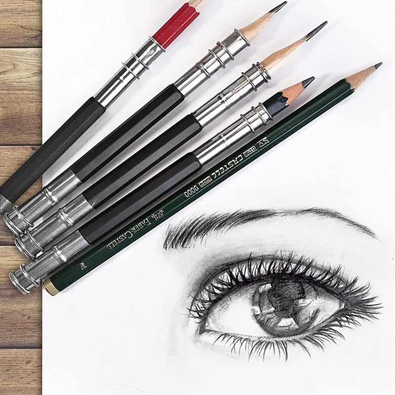 Pencil Extender Holder Set – Art & Sketch Tool for Kids & Artists