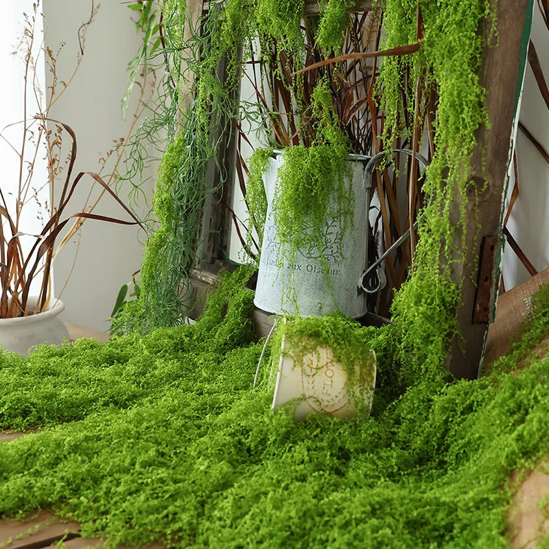 Artificial moss filaments moss lawn people fake moss do not fade DIY scene layout Zpaxo