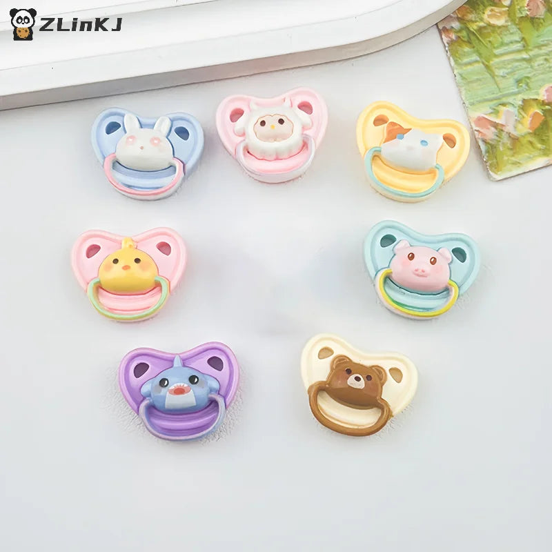 ▶10Pcs Lovely Mini Doll Pacifier Play House Supplies Dummy Nipples For Doll Baby Dolls Kids Toy Baby Pacifier Accessories Zpaxo