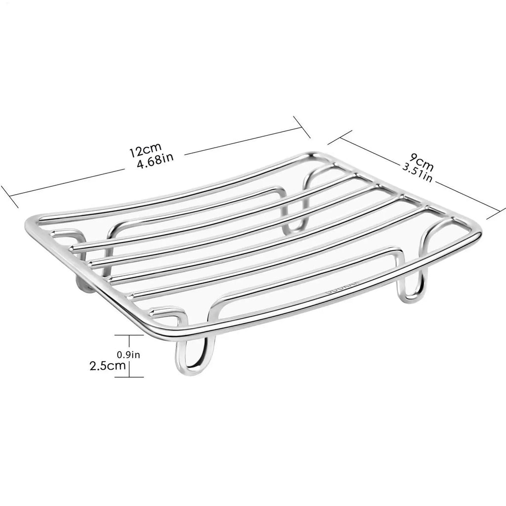 Soap Shower Holder Self-draining Bar Stainless Steel Wire Tray Drain