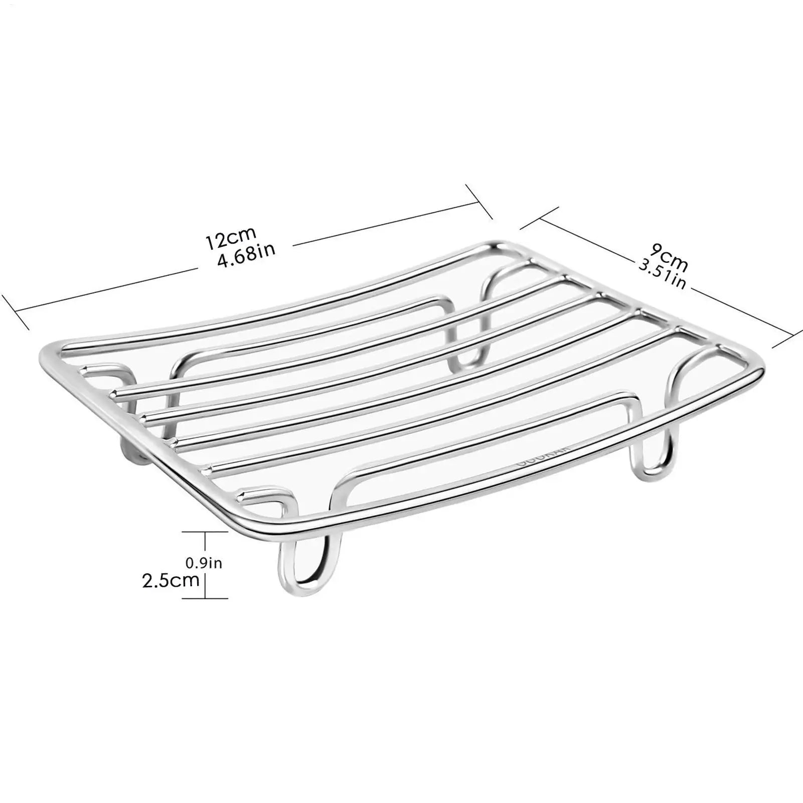 Soap Shower Holder Self-draining Bar Stainless Steel Wire Tray Drain