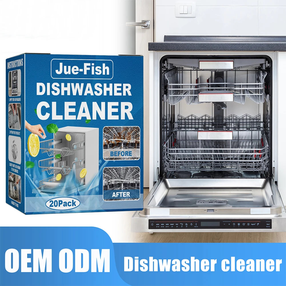 20-100pcs Dishwasher Cleaner Strong Oil Stain Removal Descaling Detergent Removes Limescale Odor Kitchen Cleaning Tools Zpaxo