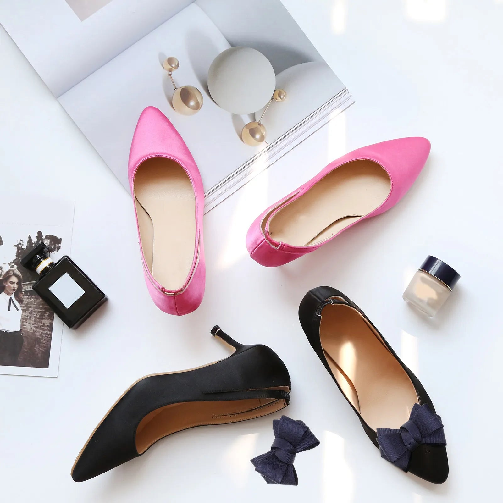 1Pair Bow Shoe Decor Clips Versatile Removable Accessories Flats