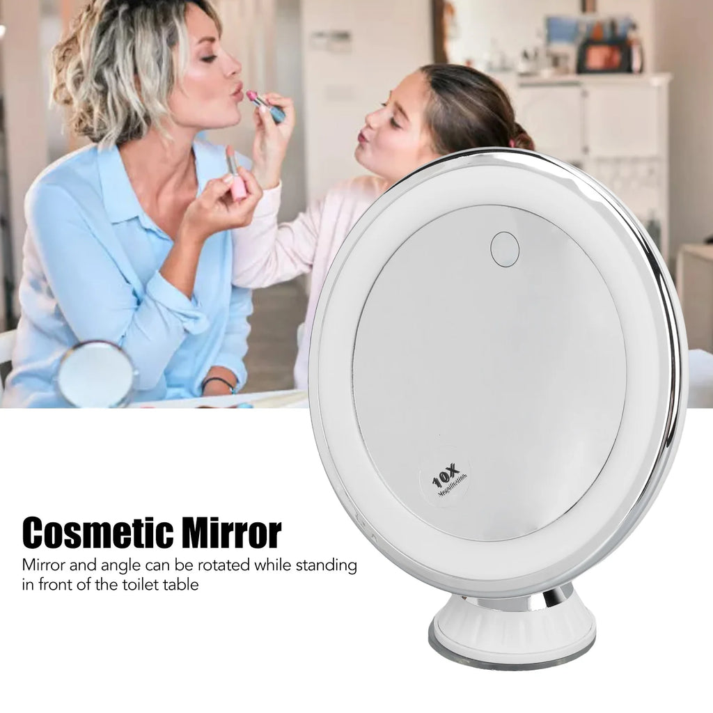 10X Magnifying Cosmetic Mirror Wide Applicability Battery Powered