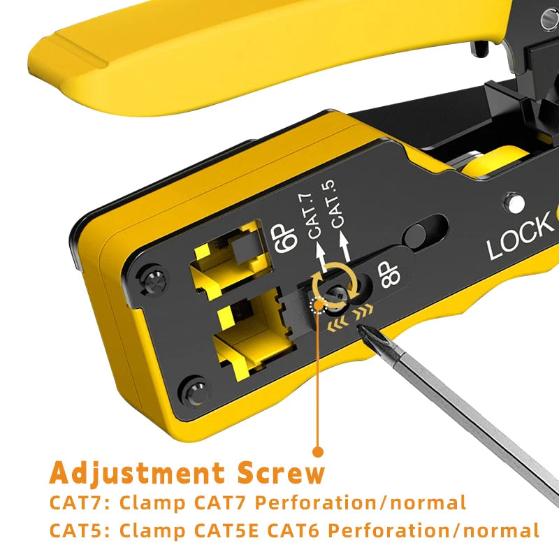 Multifunctional Network Pliers Crimping Tool CAT5 CAT6 CAT7 RJ45 Pass Zpaxo