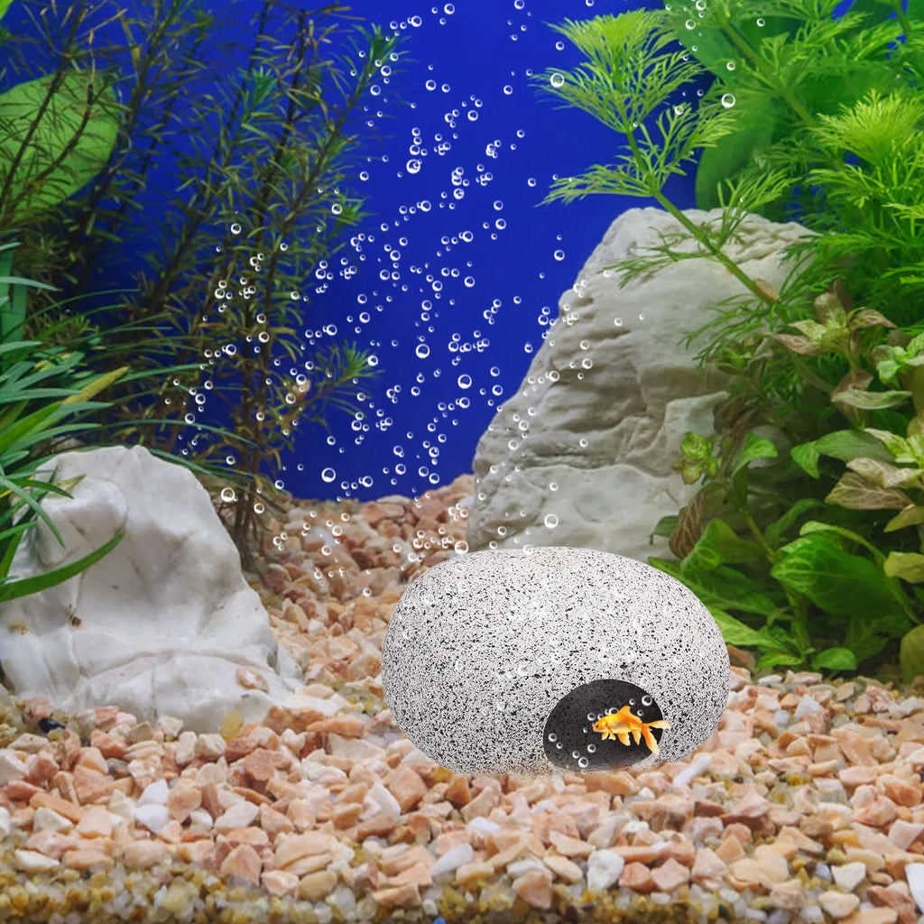 Ceramic Shrimp Hideout Fish Tank Cave Aquarium Decor Betta Cichlid