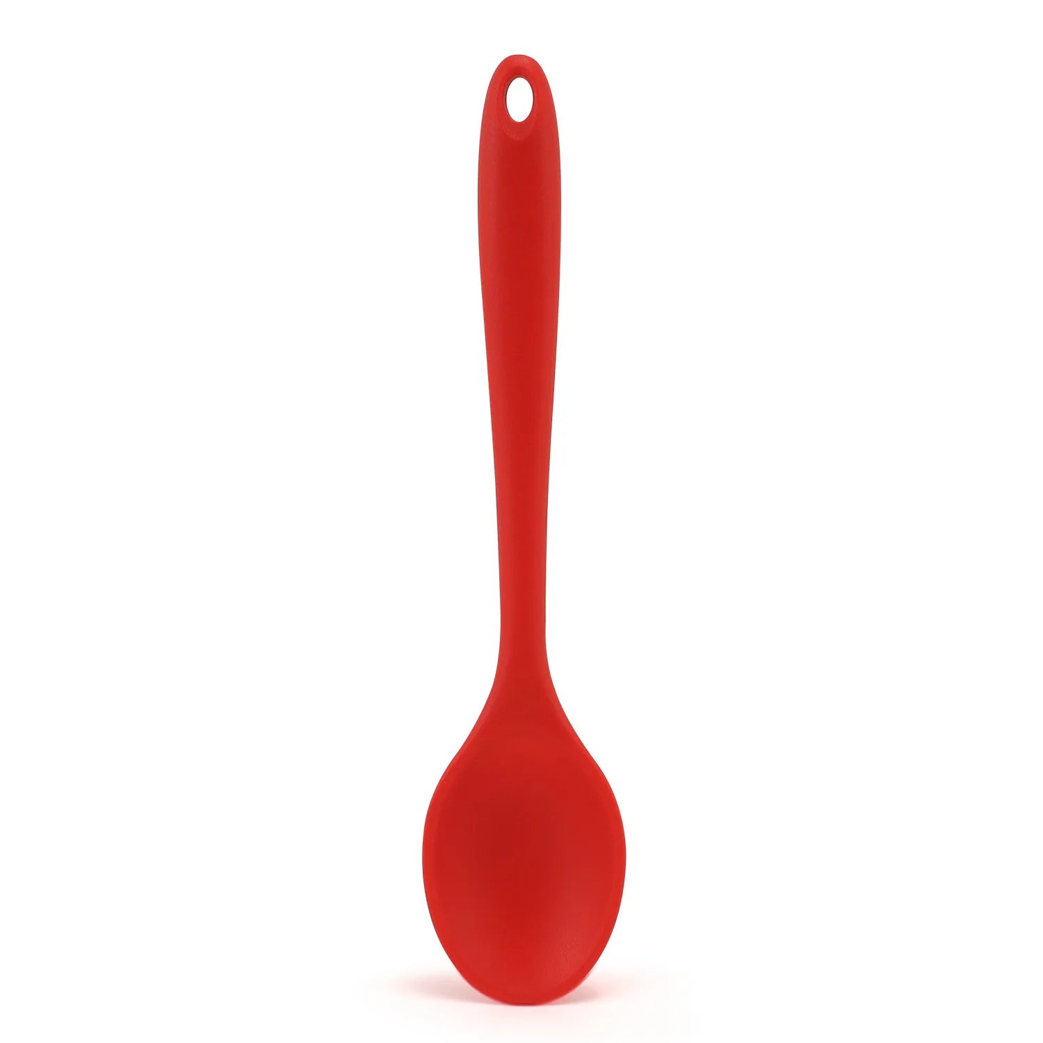 Hot Silicone Spoon Tableware Small Mixing Spoon Denser Salad Seasoning Denser Spoon Kitchen Small Tool Zpaxo Red