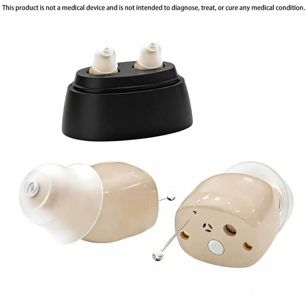 CIC Rechargeable Hearing Aid Mini Smart Amplification Aids Noise