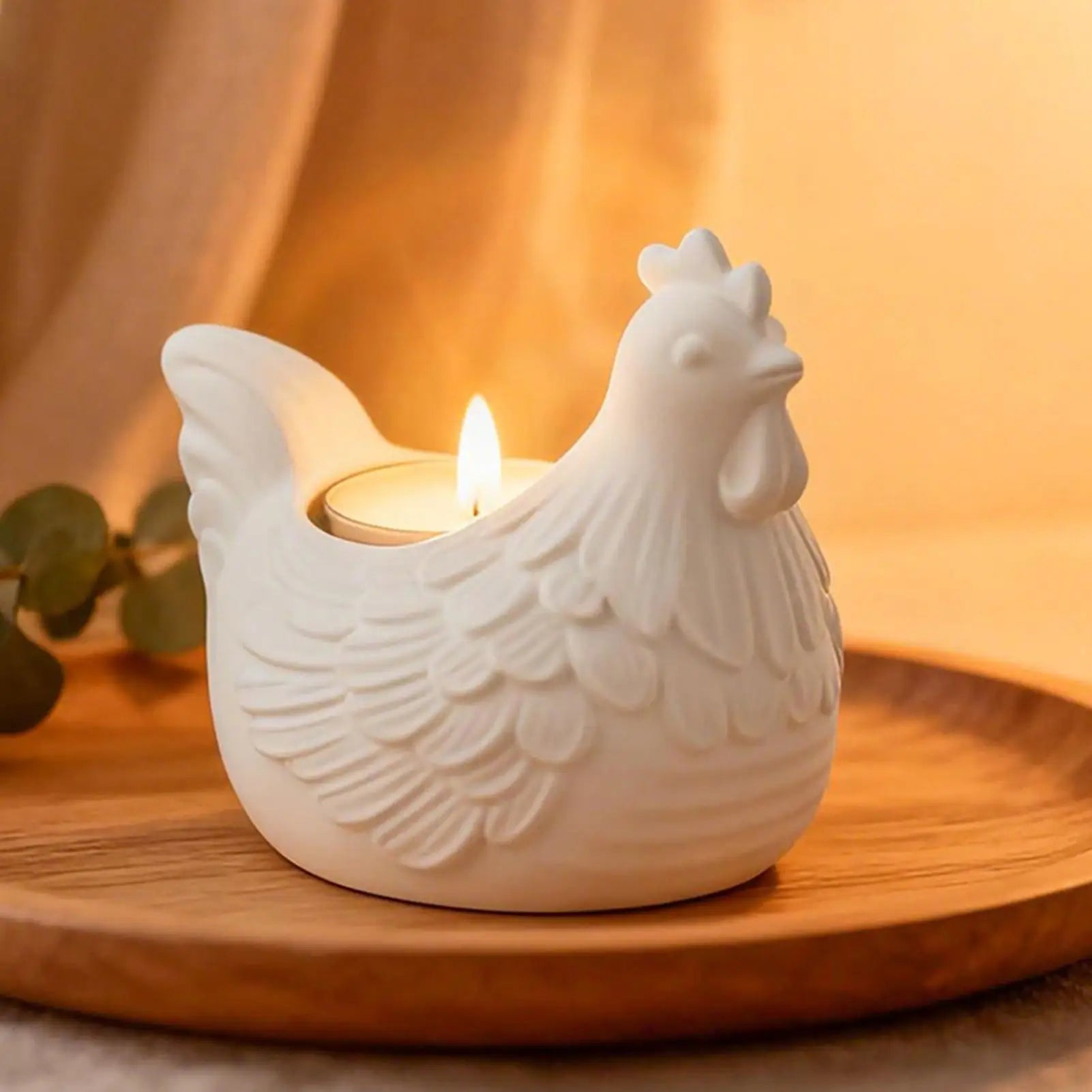 Silicone Candle Holder Mold 3D Hen Jewelry Resin Casting Mould DIY