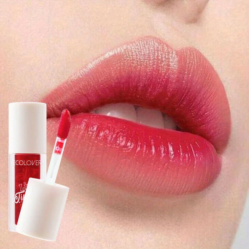 Fruit Juice Lip Tint Non-stick Cup Liquid Lipstick and Blush 2 In1 Waterproof Long Lasting Water Lip Stain Lips&cheek Makeup 1pc Zpaxo