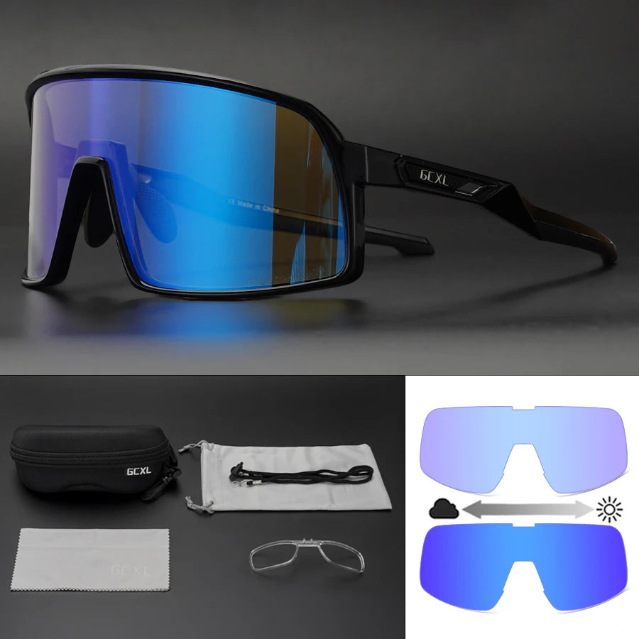 NEW Photochromic Outdoor Sport Bike Sunglasses Men Women Bicycle MTB Road Cycling Glasses UV400 Fishing Goggles Running Eyewear Zpaxo Color3 Photochromic