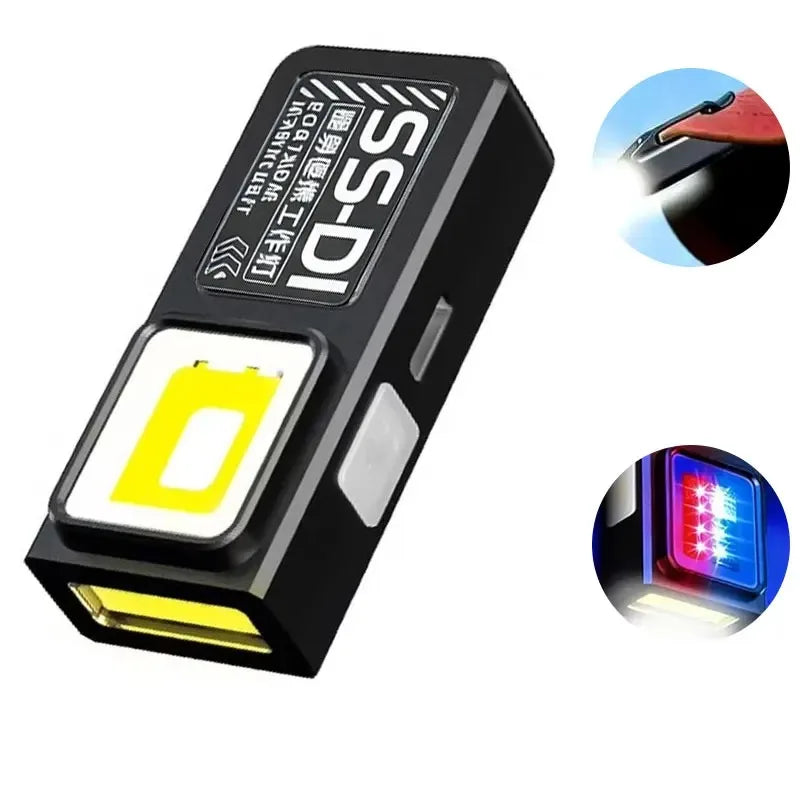 Mini COB LED Flashlight USB-C Rechargeable, Clip Magnet EDC LED Pocket Flashlight Zpaxo S562-A 1PC